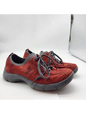Dansko Elise Suede Leather Shoes Womens 36 US 5.5-6 red walking comfort shoes